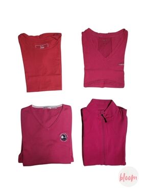 Lot Of 4 Magenta Pink Casual Tops - Size Small / Medium
